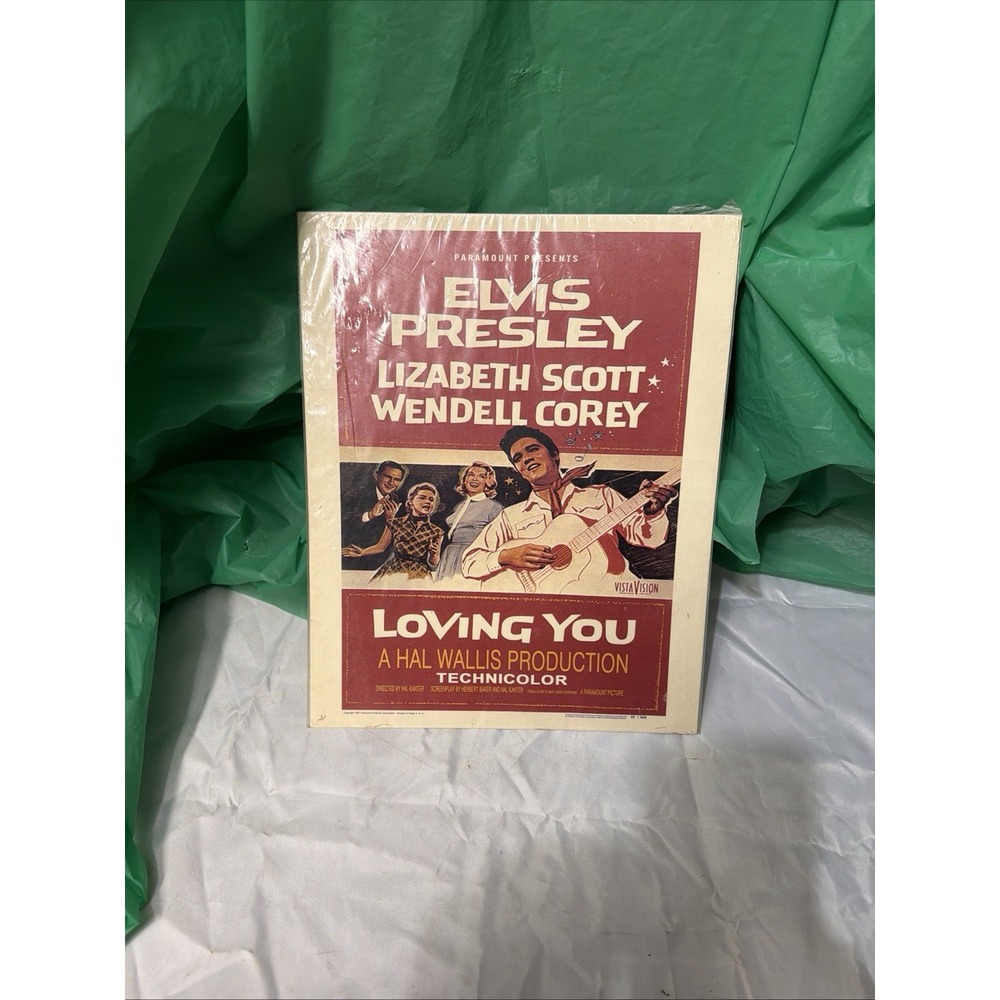 Vintage Elvis Presley Loving You 1957 Original Movie Poster Paramount